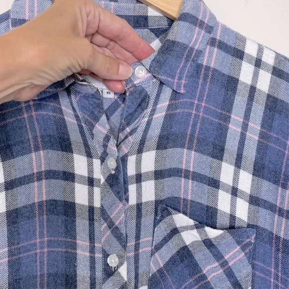 Rails Hunter Plaid Shirt Navy Candy White - Picture 6 of 12